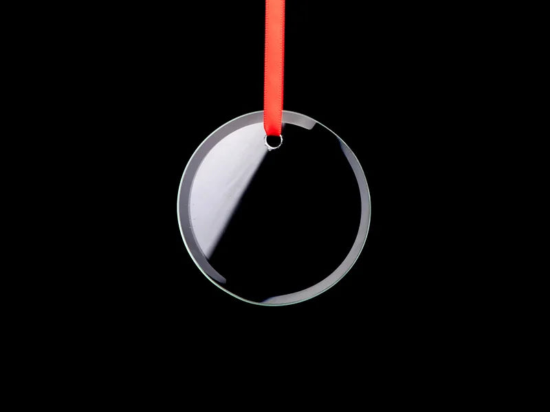 3inch Engraved Glass Ornament (Circle)