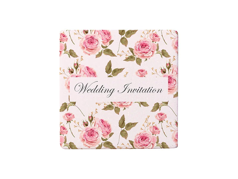 Sublimation Blanks Marble Coaster with Cork (Square, 4inchx4inch)