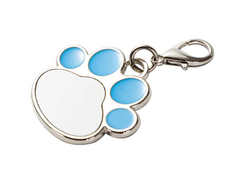 Sublimation Dog Tag Blanks (Blue Footprint, 3.3*3.5cm)