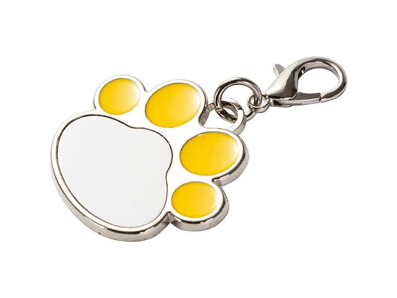 Sublimation Dog Tag Blanks (Yellow Footprint, 3.3*3.5cm)