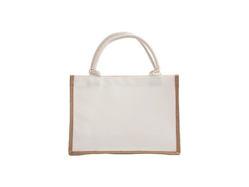 DTF Printable Blank Linen Tote Bag with Bleached Canvas