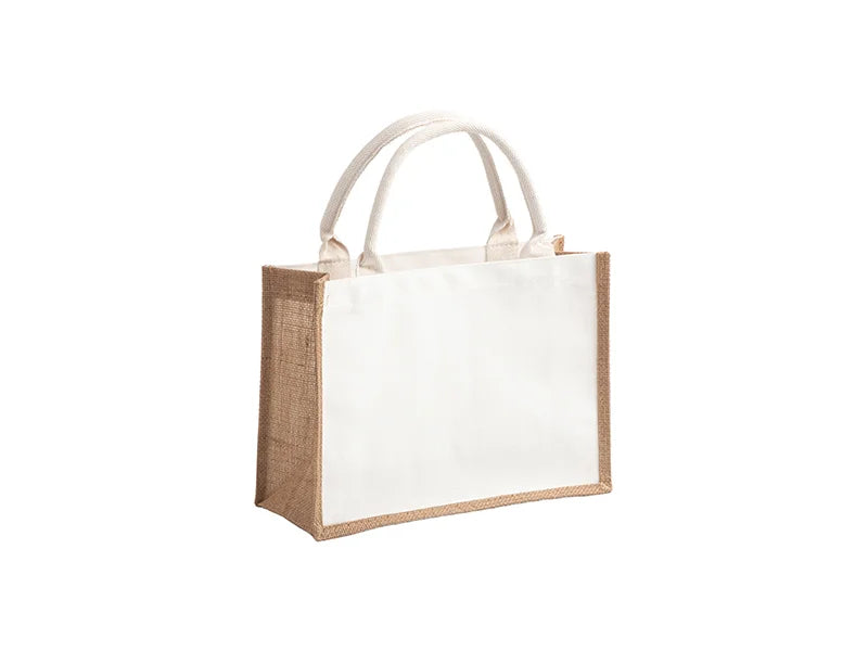 DTF Printable Blank Linen Tote Bag with Bleached Canvas