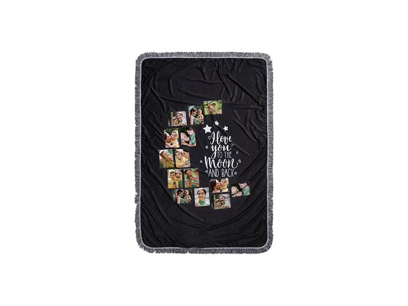 Sublimation Blanks 14 Panel Plush Throw Blanket w/ Moon (100*150cm/40inchx60inch)