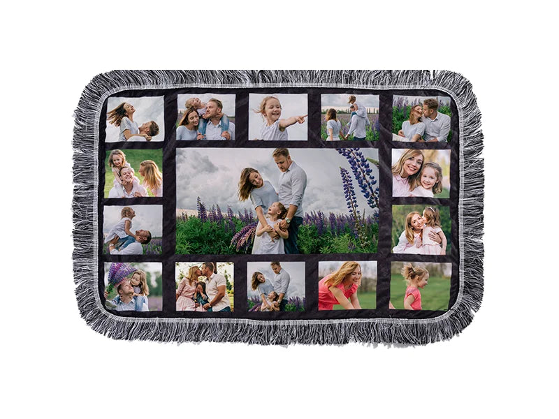 Sublimation 15 Panel Plush Throw Blanket (50*80cm/19.7inchx31.5inch)