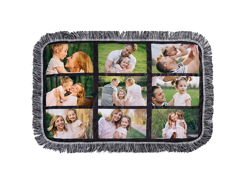 Sublimation 9 Panel Plush Throw Blanket (50*80cm/19.7inchx31.5inch)