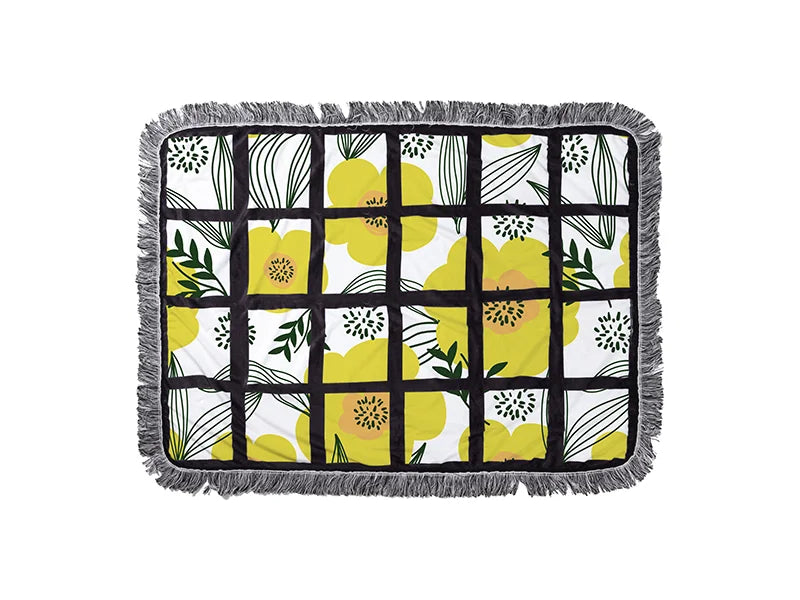 Sublimation 24 Panel Plush Throw Blanket (76*101cm/30inchx 40inch)