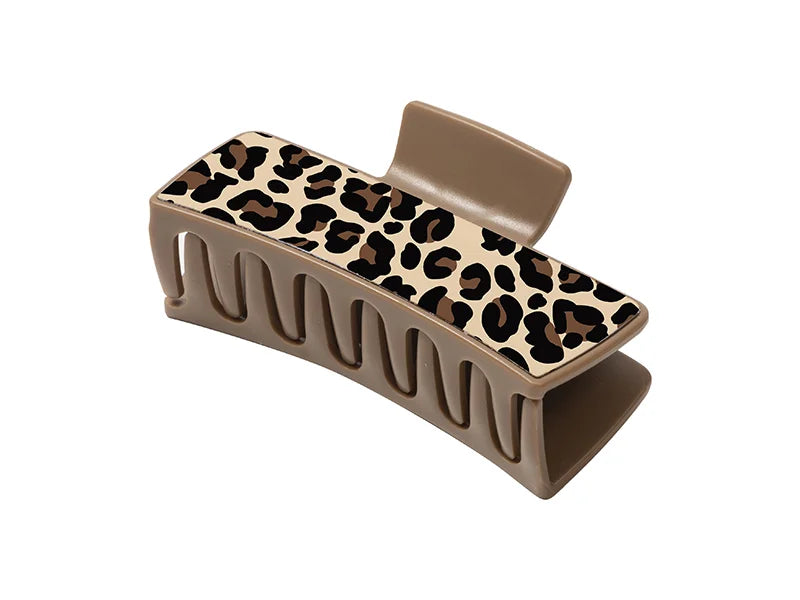 Sublimation Blanks Adult Ponytail Clip w/ Insert(Dark Brown,5.4*10.5*4.2cm)