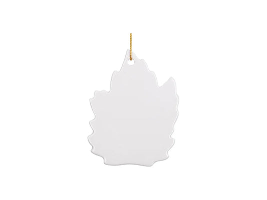 Sublimation 3inch Maple leaf shape Ceramic Ornament