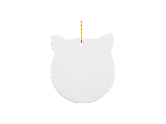 Sublimation 3inch Cat Ceramic Ornament