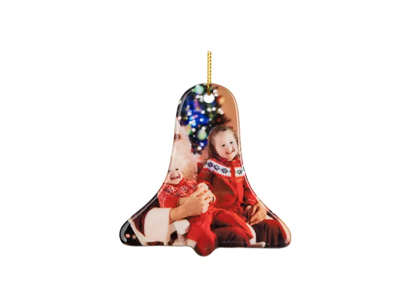 Sublimation 3inch Bell Ceramic Ornament