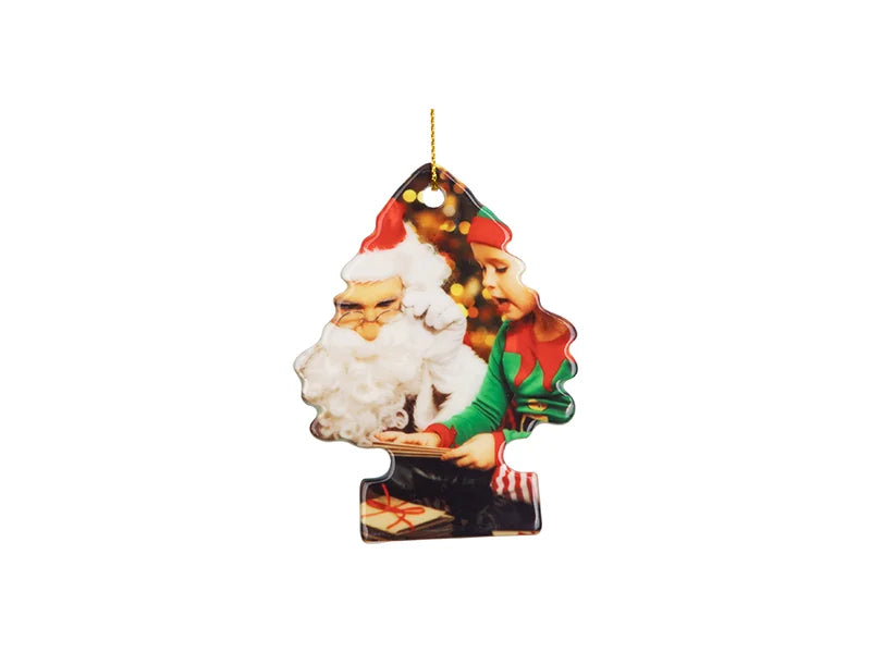 Sublimation 3inch Christmas Tree Ceramic Ornament