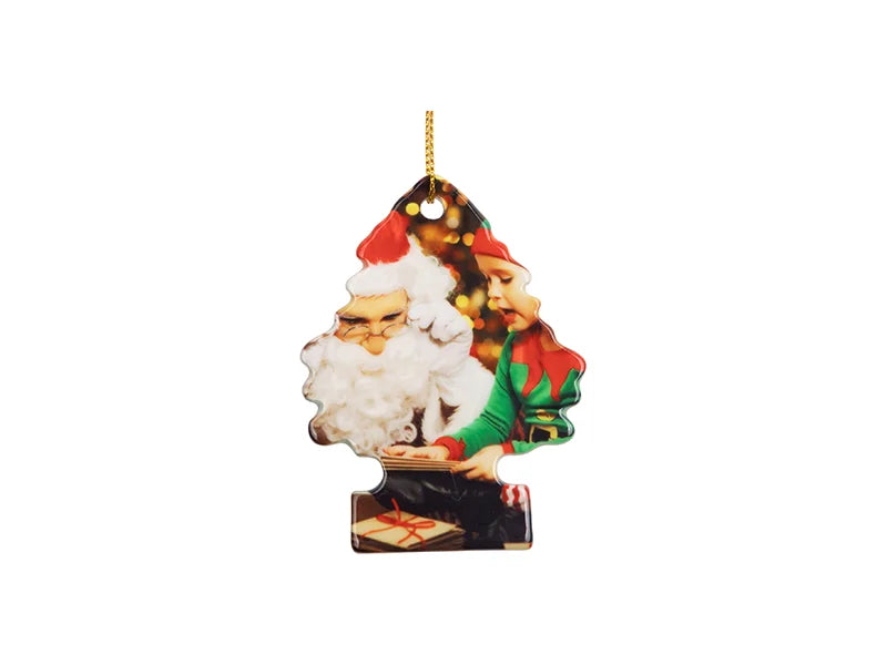 Sublimation 3inch Christmas Tree Ceramic Ornament