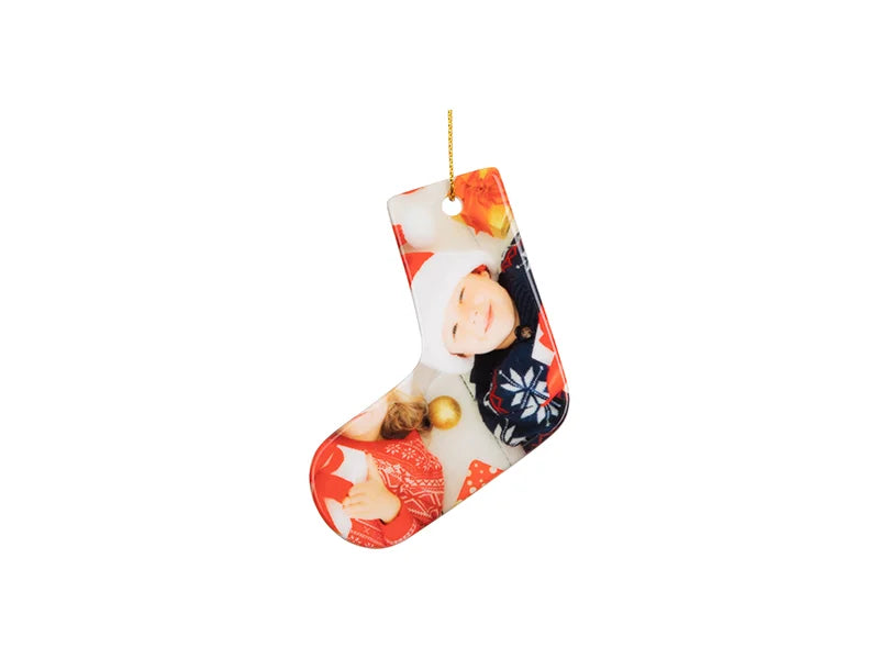 Sublimation 3inch Stocking Ceramic Ornament
