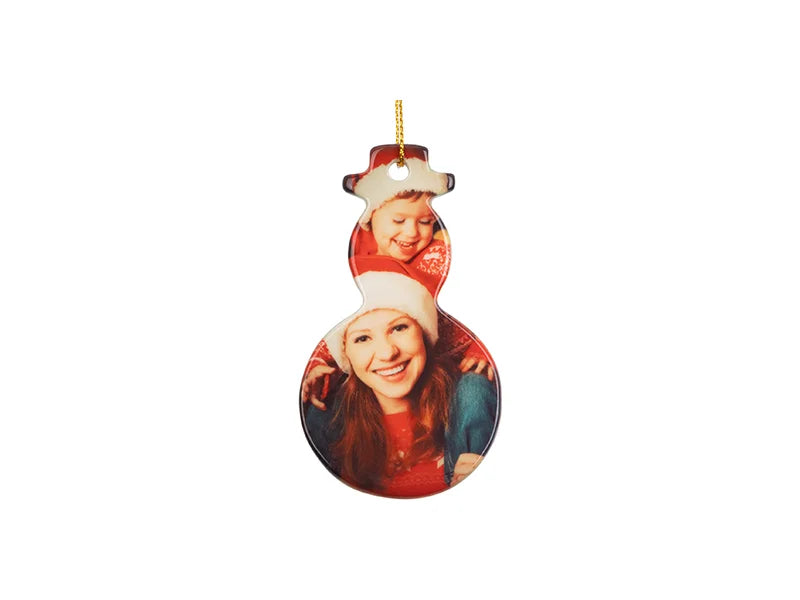 Sublimation 3inch Snowman Ceramic Ornament