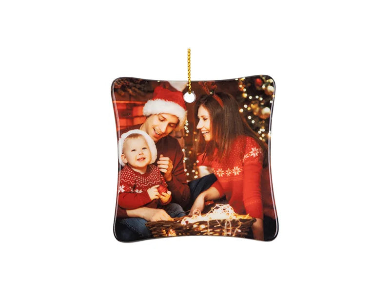 Sublimation 3inch Square Ceramic Ornament