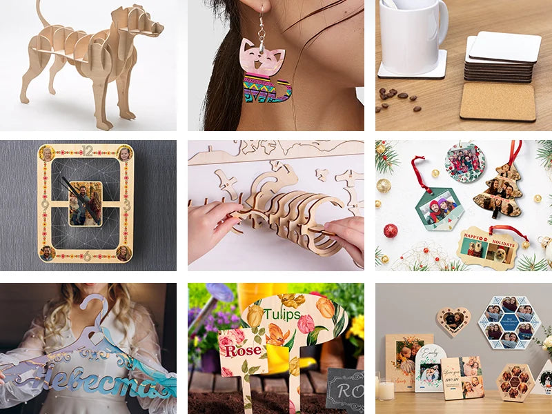 Sublimation Blanks MDF Board (Single-Sided, Black Back 47.2inchx47.2inch/120x120x0.3cm)