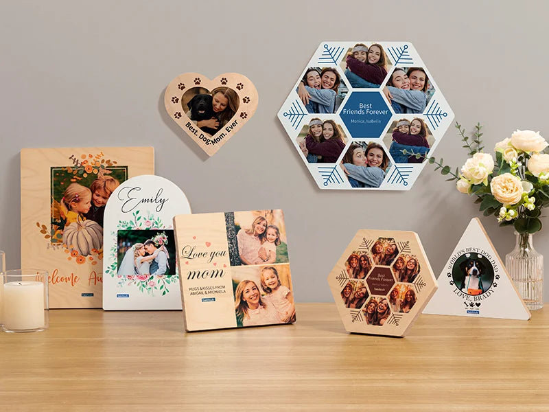 Sublimation Blanks Heart-shaped Photo Frame(20.3*20.3*1.5cm)