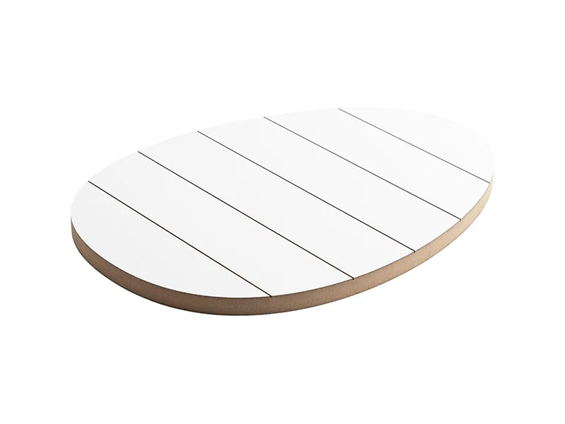 Sublimation Blanks Easter Egg Shaped MDF Sign w/ Stripes (27*38*1.5cm)