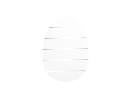 Sublimation Easter Egg Shaped MDF Sign w/ Stripes (27*38*1.5cm)