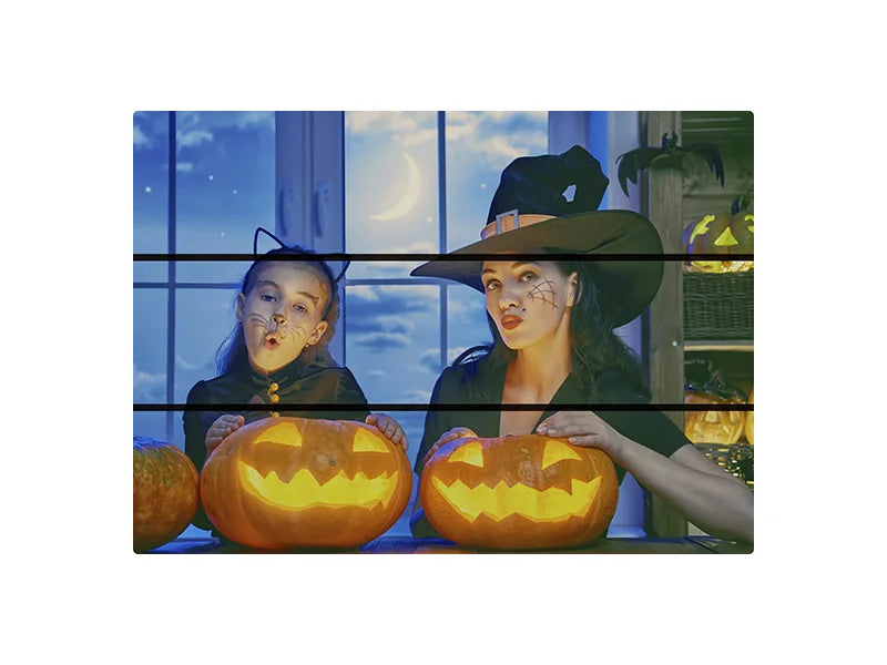 Sublimation Blanks Rectangular MDF Sign w/ Stripes (17.8*12.7*1.5cm)