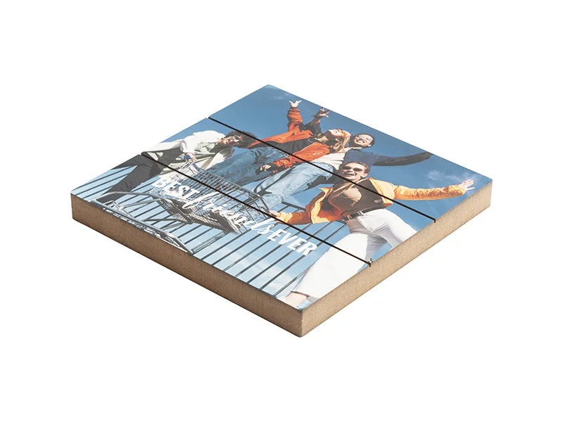 Sublimation Blanks Square MDF Sign w/ Stripes (20*20*1.5cm)