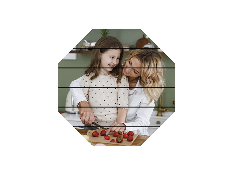 Sublimation Blanks Hexagon MDF Sign w/ Stripes (25.4*25.4*1.5cm)