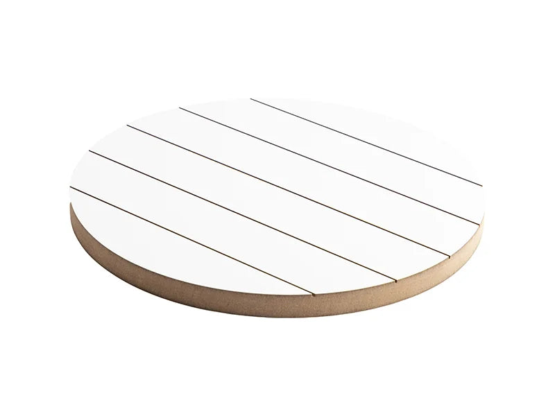 Sublimation Blanks Round MDF Sign w/ Stripes (φ25.4*1.5cm)
