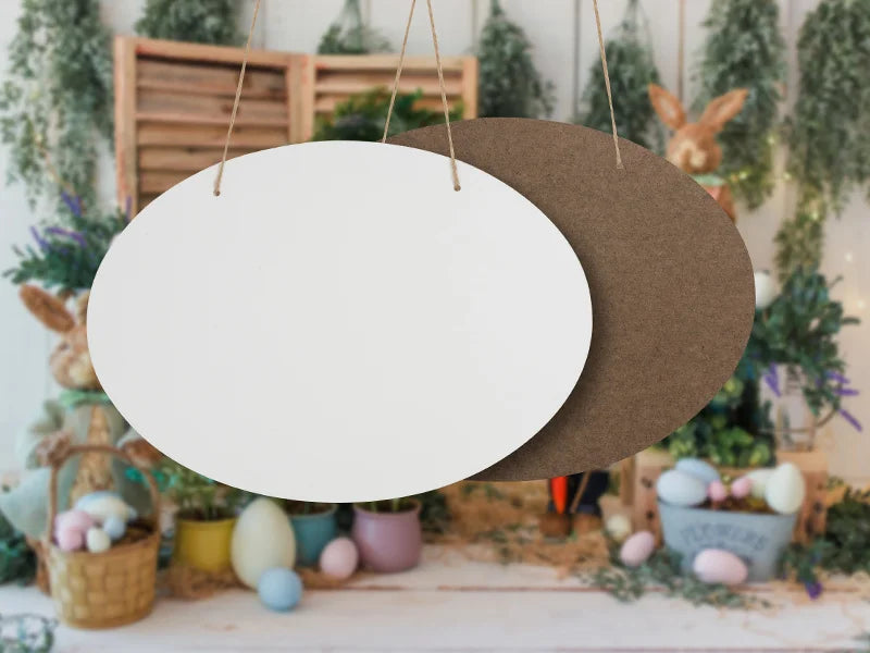 Sublimation Blank Hardboard Door Hanger (Oval)