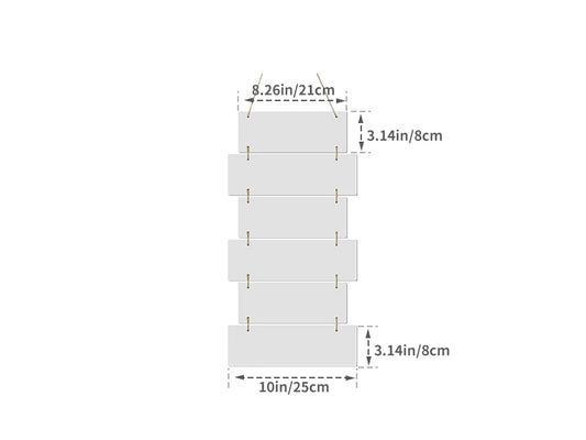 Sublimation Blanks 6 Pieces Hardboard Hanging Wall Signs (Rectangle)