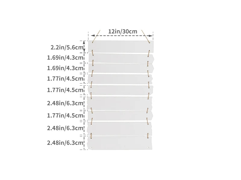 Sublimation Blanks 9 Pieces Hardboard Hanging Wall Signs (Rectangle)