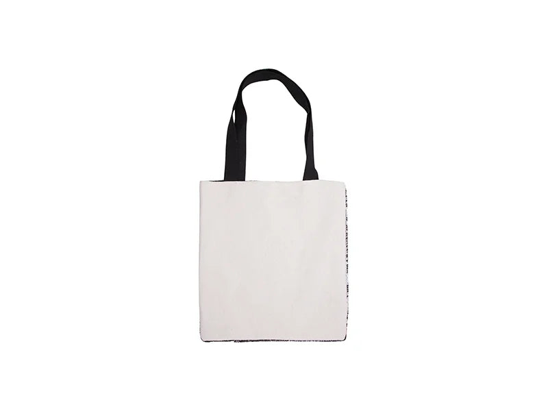 Sublimation Sequin Double Layer Tote Bag (Black/White, 35*38cm)