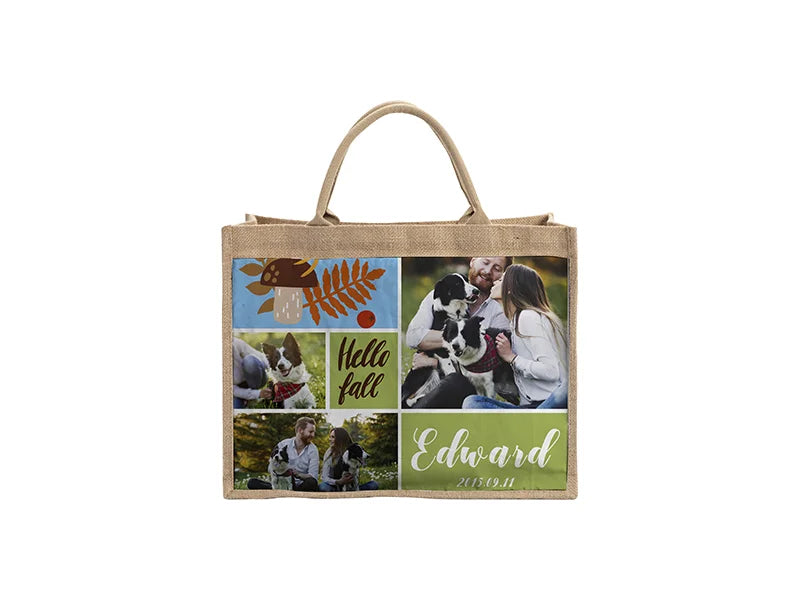 Sublimation Blanks Jute Tote bag (43*34*19cm)