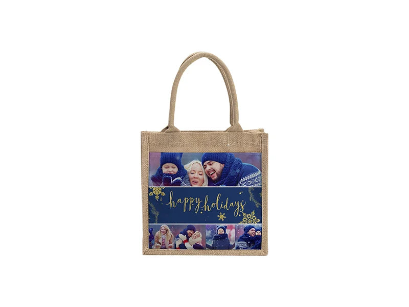 Sublimation Blanks Jute Tote bag(25*25*10cm)