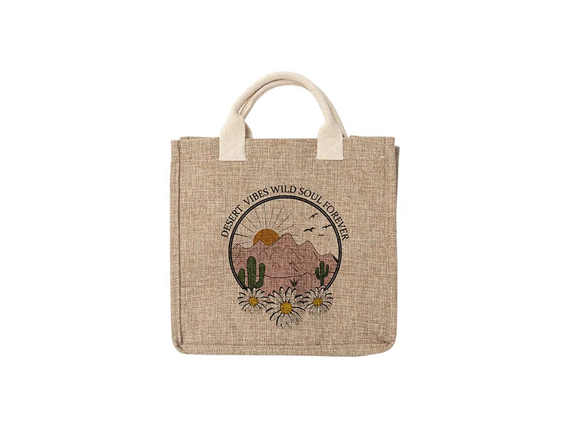 Sublimation Blanks Linen Shopping Bag (27*25*12cm)