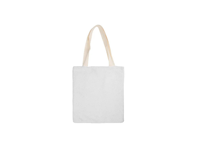 Sublimation Blended Plush Tote Bag (White w/ Red, 34*37cm)