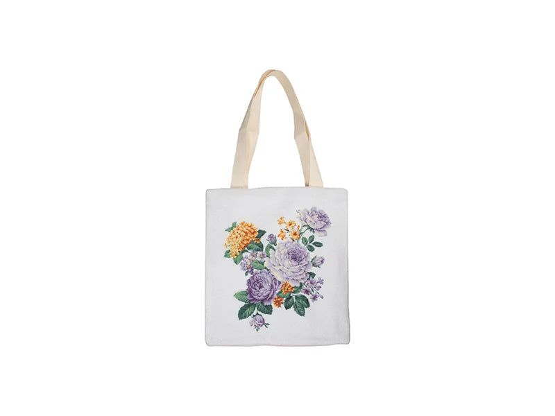 Sublimation Blended Plush Tote Bag (White w/ Red, 34*37cm)