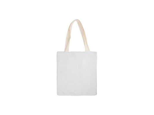 Sublimation Blended Plush Tote Bag(White w/ White,34*37cm)