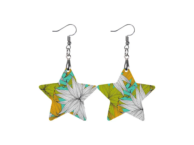 Sublimation Hardboard Earring (Star)