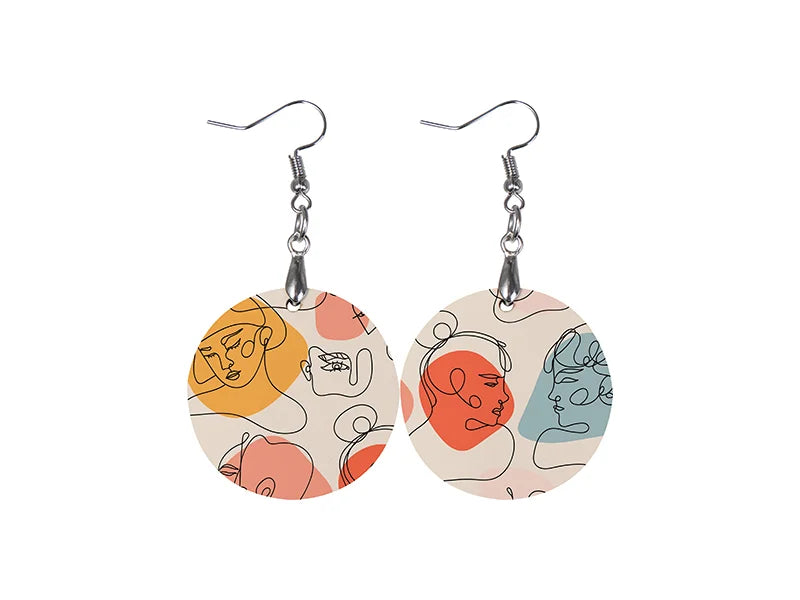 Sublimation Hardboard Earring (Round)