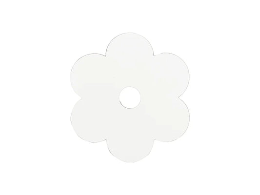 Sublimation Blanks Hardboard Name Tag (8.1*8.1*0.3cm,Peach Blossom Shape)