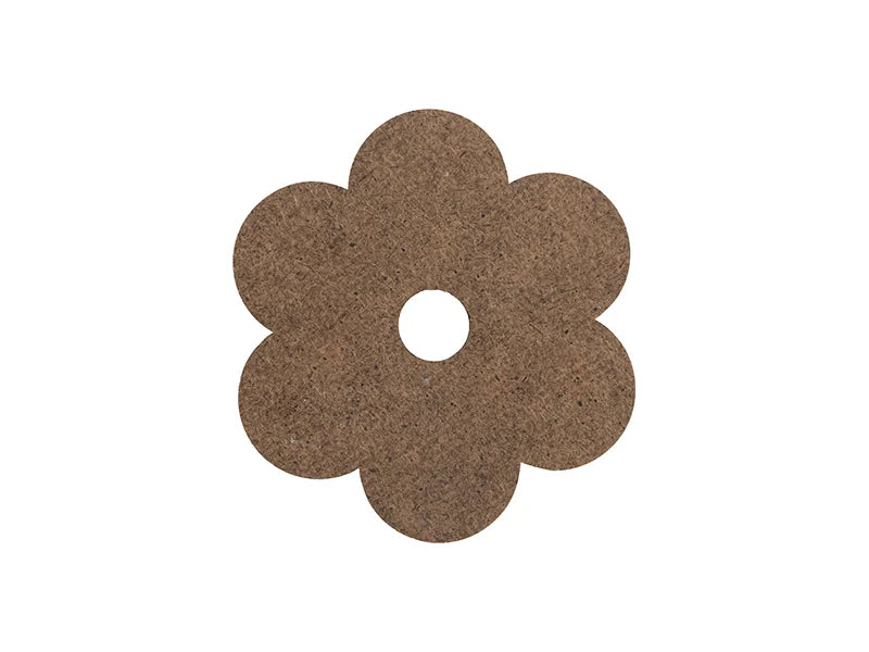 Sublimation Blanks Hardboard Name Tag (8.1*8.1*0.3cm,Peach Blossom Shape)