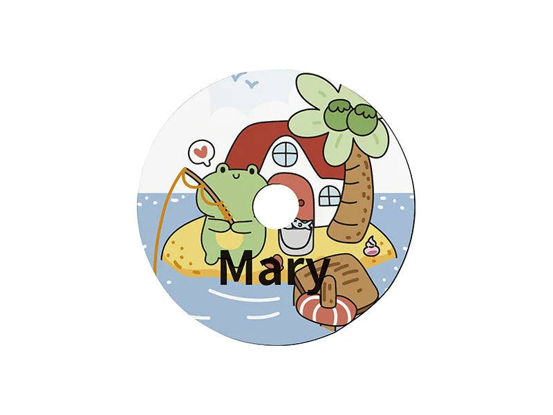 Sublimation Blanks Hardboard Name Tag (8.1*8.1*0.3cm,RND Shape)