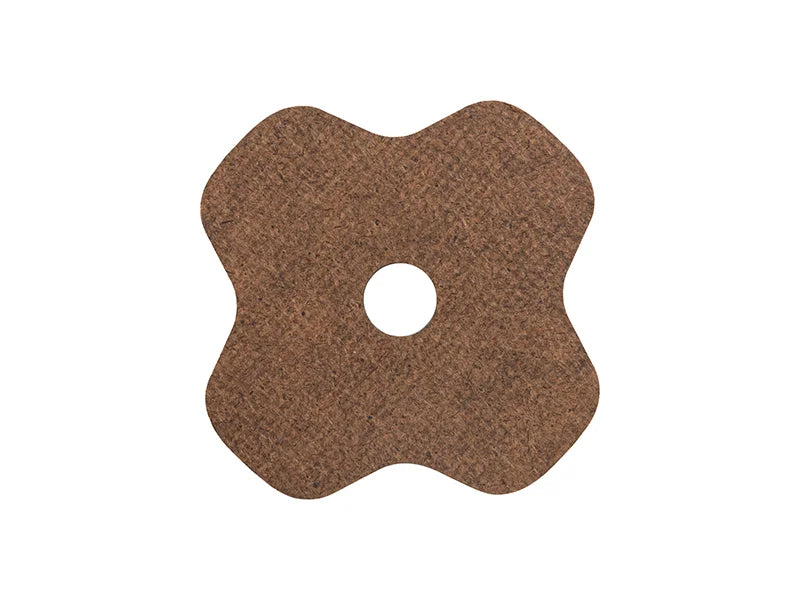 Sublimation Blanks Hardboard Name Tag (8.1*8.1*0.3cm,Lucky Clover Shape)