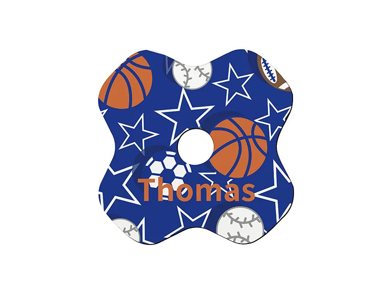 Sublimation Blanks Hardboard Name Tag (8.1*8.1*0.3cm,Lucky Clover Shape)