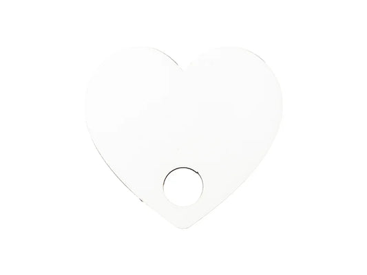 Sublimation Blanks Hardboard Name Tag (5.7*6.2*0.3cm,Heart Shape)
