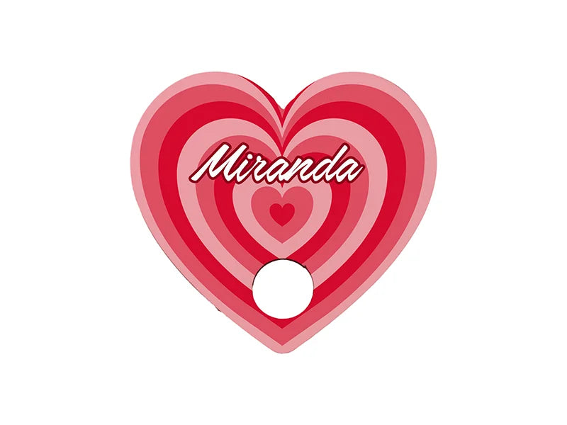 Sublimation Blanks Hardboard Name Tag (5.7*6.2*0.3cm,Heart Shape)