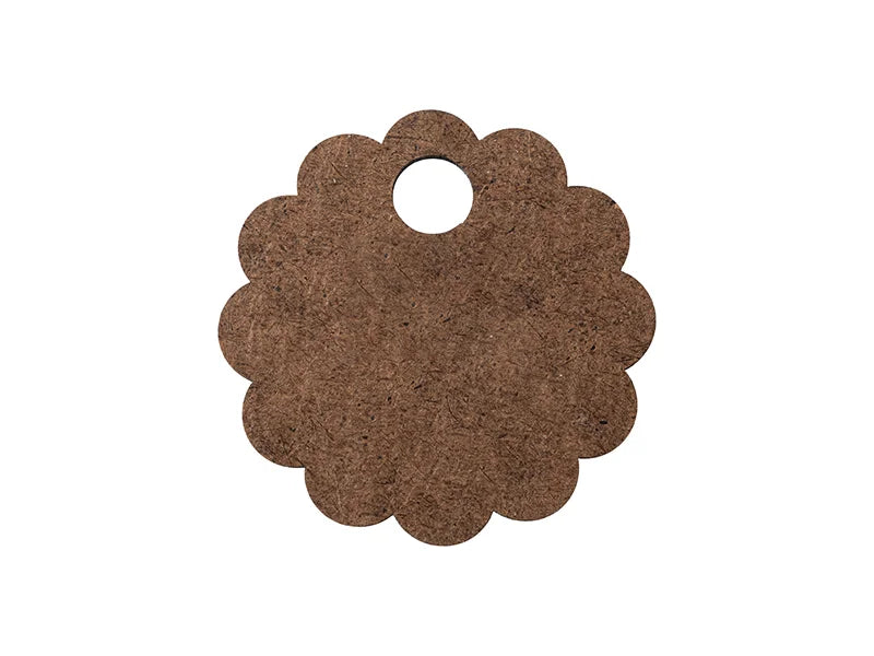 Sublimation Blanks Hardboard Name Tag (φ6.5*0.3cm,Lace RND Shape)