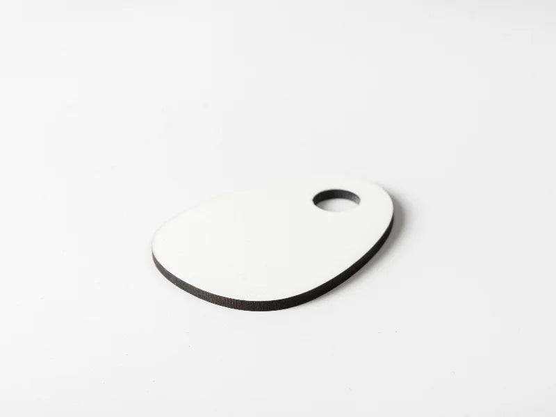 Sublimation Blanks Hardboard Name Tag (6.5*5*0.3cm,Egg Shape)