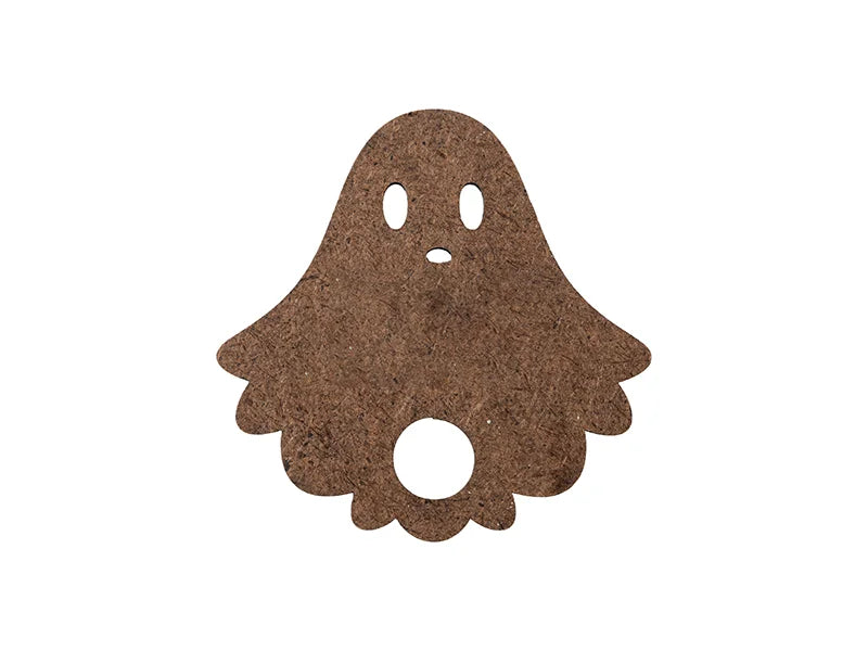 Sublimation Blanks Hardboard Name Tag (6.5*6.5*0.3cm,Halloween Ghost Shape)