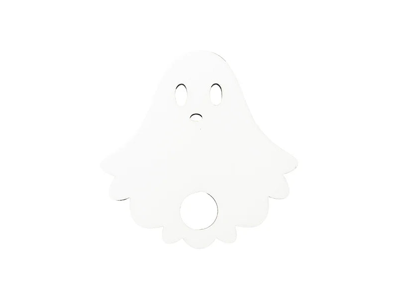 Sublimation Blanks Hardboard Name Tag (6.5*6.5*0.3cm,Halloween Ghost Shape)